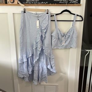 BB Dakota gingham print two piece dress